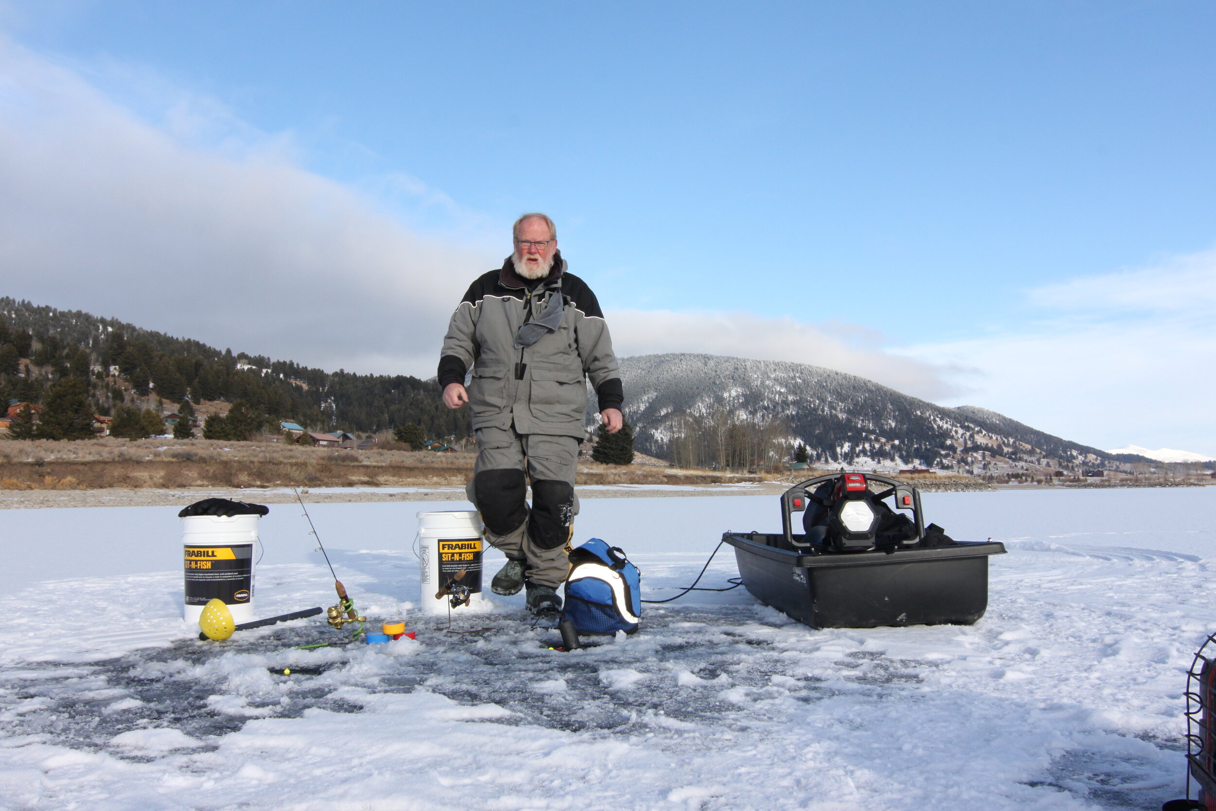 Garrett basic equipment Hebgen near West Yellowstone